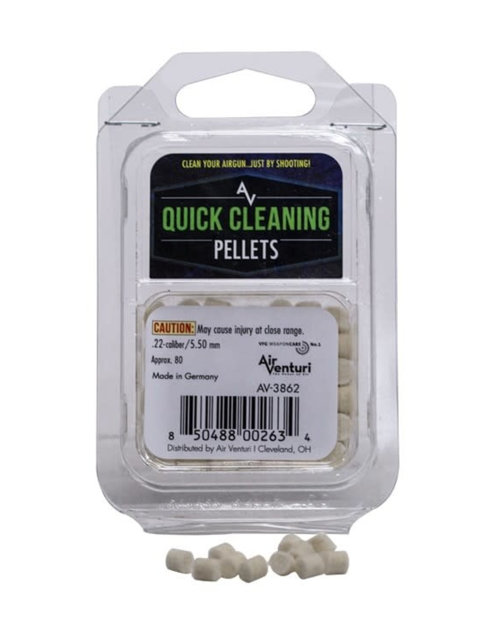 Air Venturi Air Venturi Quick Cleaning Pellets 22 (5.5mm) Cal. 1 Gr. - 80 Rounds