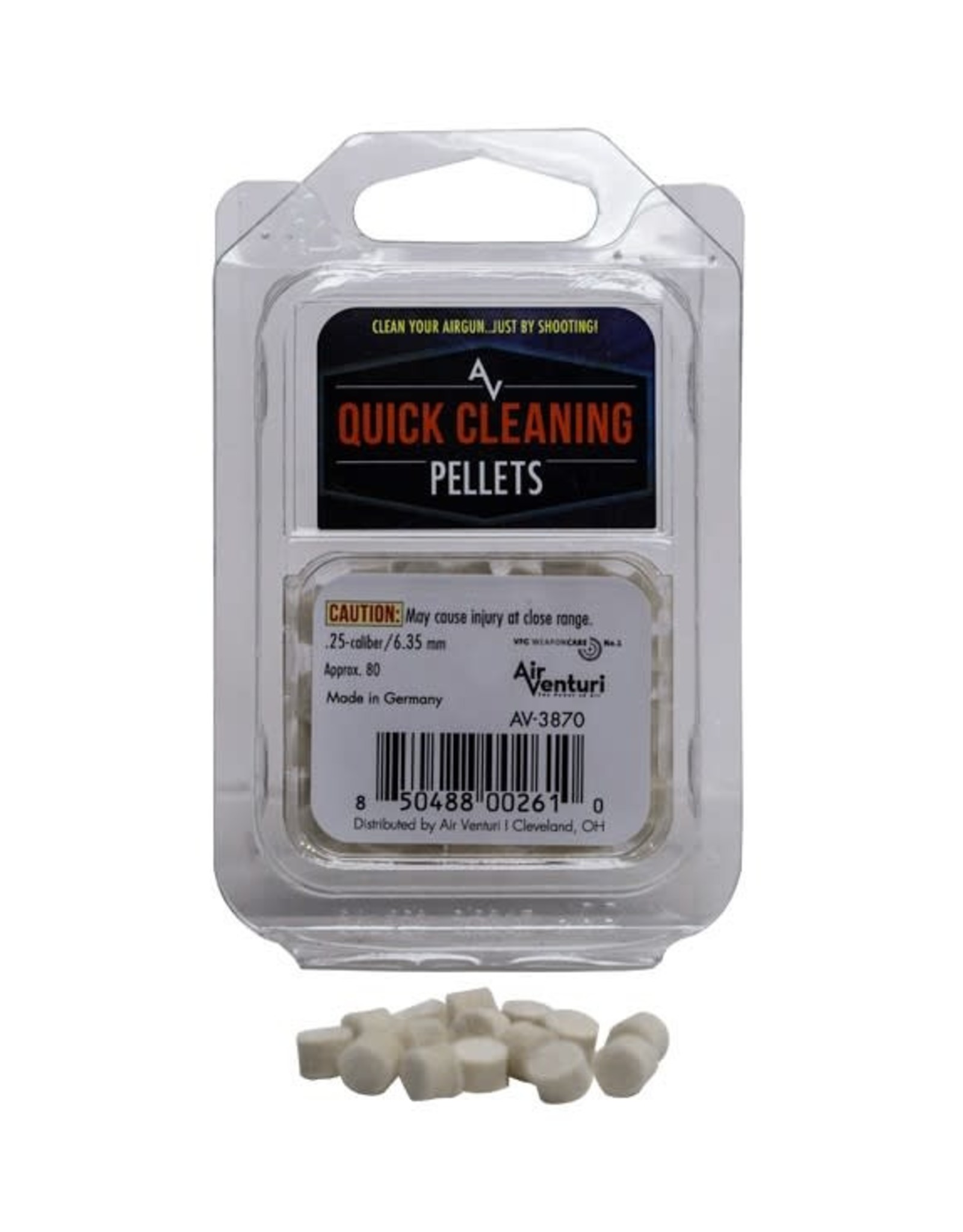 Air Venturi Air Venturi Quick Cleaning Pellets .25 Caliber (6.35mm) 1 Grain - 80 Rounds