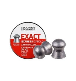 JSB .177 Cal 7.87 Gr 500 Rd Exact Express Diabolo Lead Domed Pellets