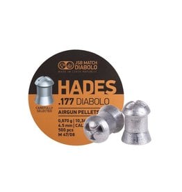 JSB .177 Cal 10.34 Gr 500 Rd Hades Diabolo Lead Hollow Point Pellets