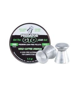 Predator .177 Cal 5.5 Gr 200 Rd 100 Tins GTO Lead-Free Pellets