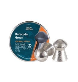 H&N Sport .177 Cal 6.64 Gr 300 Rd Baracuda Green Lead-Free Domed Pellets