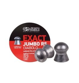 JSB .22 Cal 13.43 Gr 500 Rd Exact Jumbo RS Diabolo Lead Domed Pellets