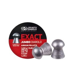JSB .22 Cal | 15.89 Gr | 250 Rd | 5.52 Head size | Exact Jumbo Diabolo Lead Domed Pellets by JSB
