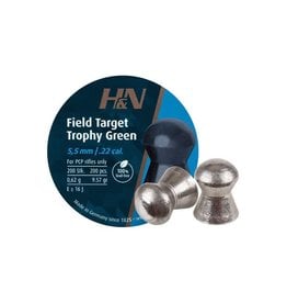 H&N Sport .22 Cal | 9.57 Gr | 200 Rd | Field Target Trophy Green Domed Lead-Free Pellets by H&N