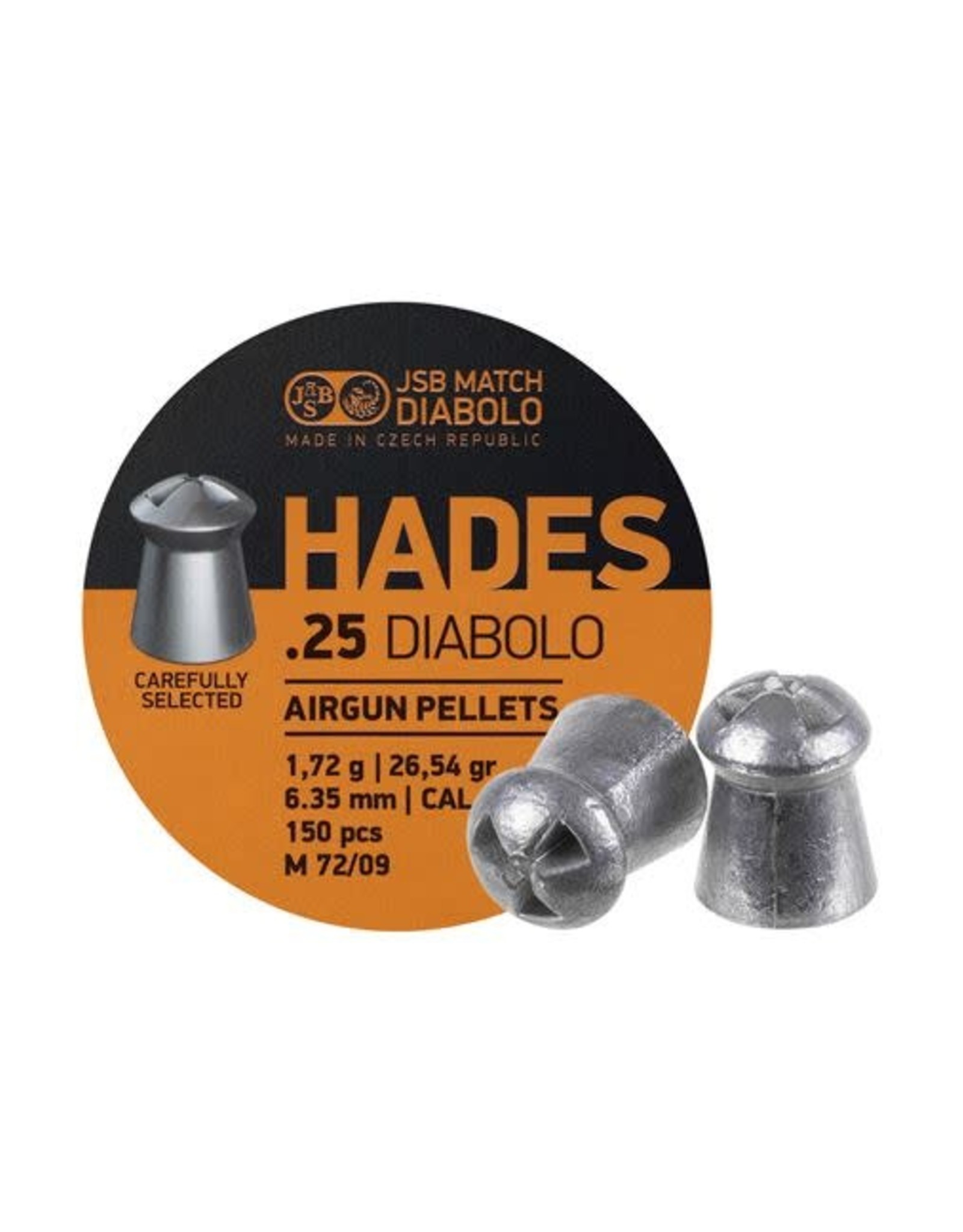 JSB JSB Hades Diabolo Lead Hollow Point Airgun Pellets .25 Caliber (6.35mm) 26.54 Grains - 150 Rounds