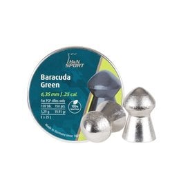 H&N Sport .25 Cal 19.91 Gr 150 Rd Baracuda Green Lead-Free Domed Pellets