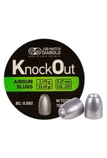 JSB JSB KnockOut Lead Hollow Point Airgun Slugs .251 Caliber (6.37mm) 33.49 Grains - 150 Rounds