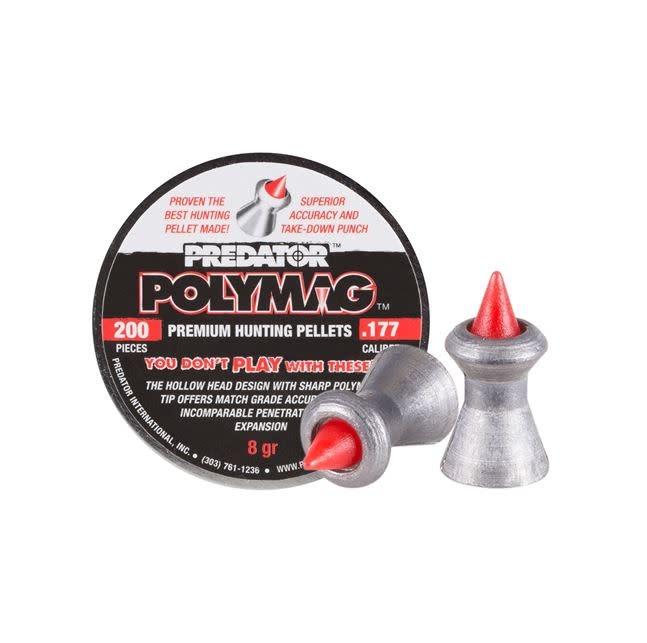 ぺくちー Predator Polymag .177 Cal, 8.0 Grains, Pointed, 200ct
