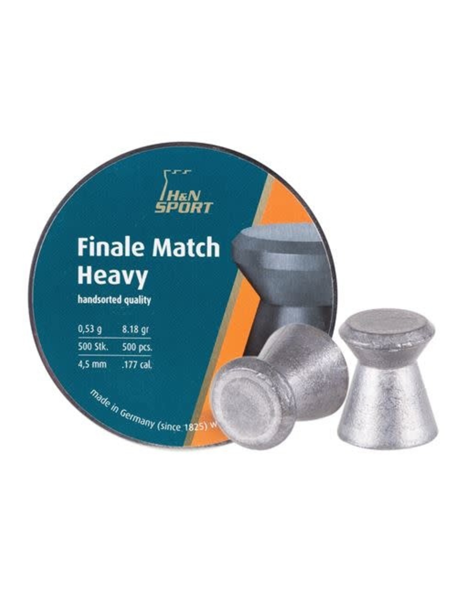 H&N Sport H&N Finale Match Heavy (was Finale Match Rifle) Lead Wadcutter Airgun Pellets .177 Caliber (4.5mm) 8.18 Grains - 500 Rounds