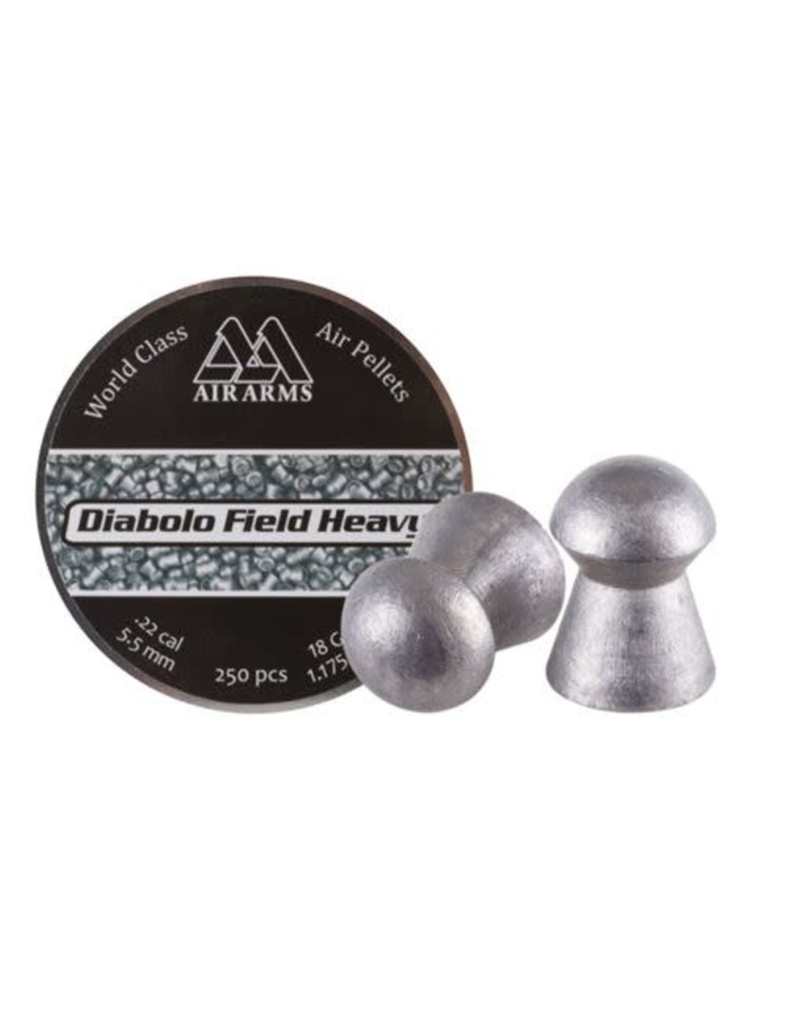 Air Arms Air Arms Diabolo Field Heavy Lead Domed Airgun Pellets .22 Caliber 18 Grains - 250 Rounds