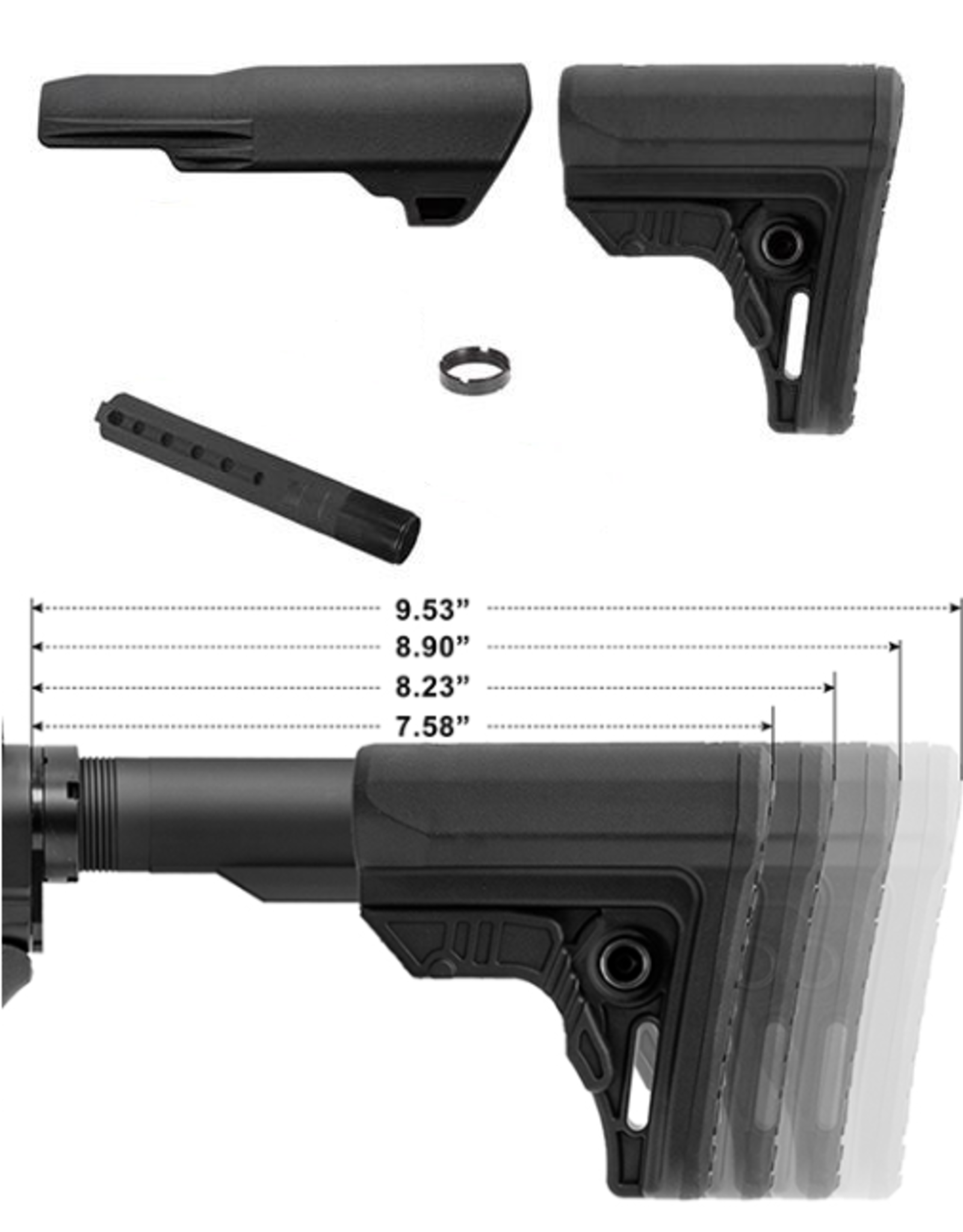 UTG - Leapers UTG Pro AR15 OPS Ready S4 Mil-spec 4 position Stock Kit - Black