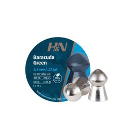 H&N Sport .22 Cal 12.65 Gr 200 Rd Baracuda Green Lead-Free Domed Pellets