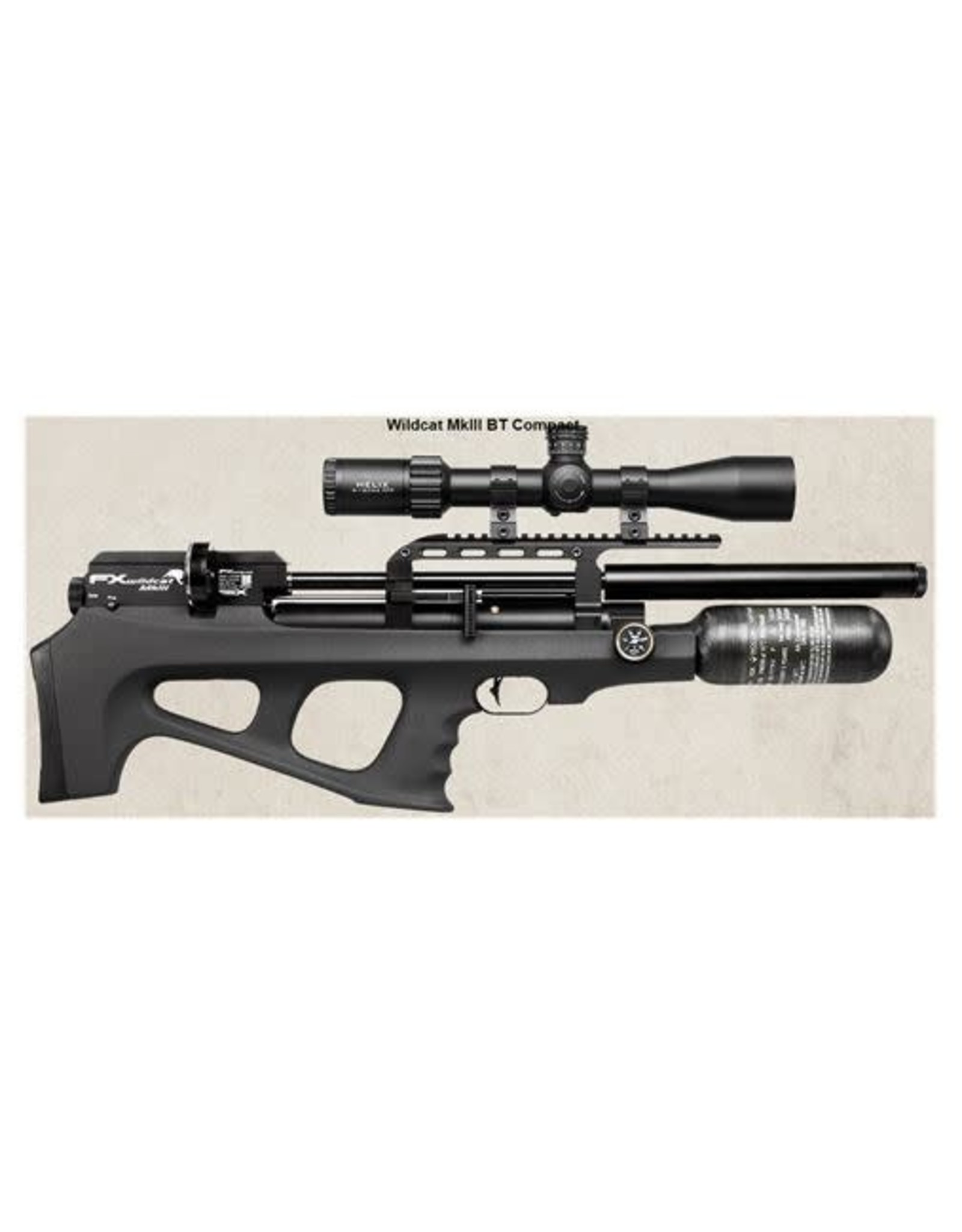 FX Airguns FX Wildcat MKIII BT Compact, Synthetic - 0.25 caliber - w/ DONNYFL - 500MM