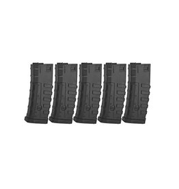 CAA Tactical 5 - 140 Round CAA Licensed Magazines for AEG Airsoft M4 M16 Rifles by King Arms
