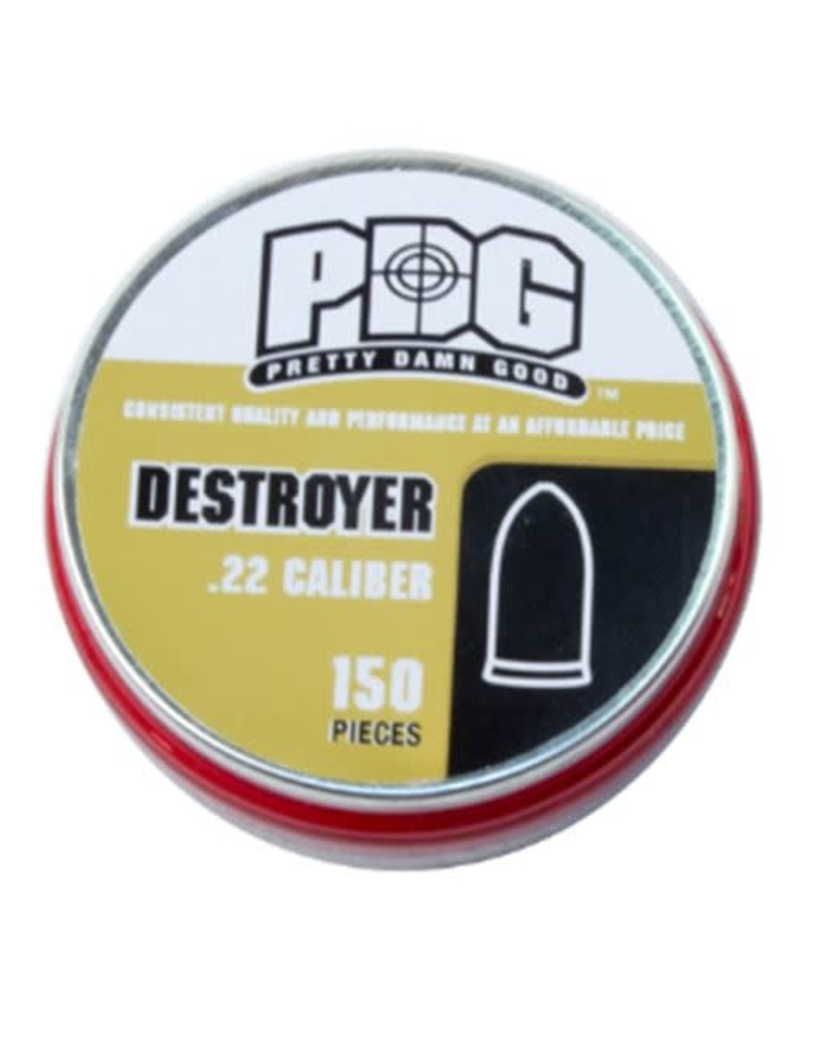 PDG PDG Destroyer Lead Domed Airgun Slugs .22 Caliber (5.5mm) 26 Grains - 150 Rounds