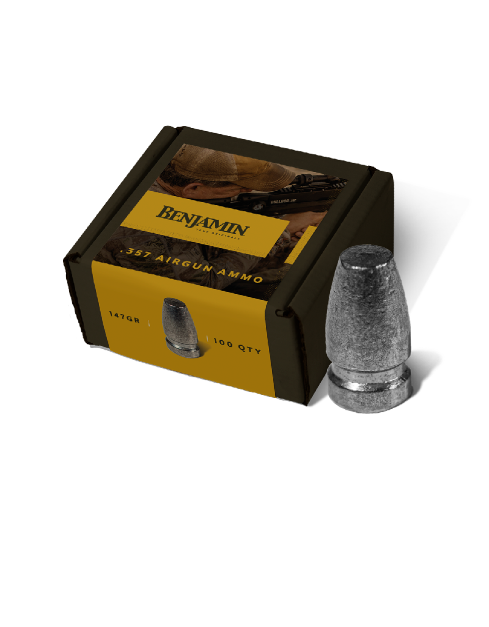 Benjamin Benjamin Lead Flat Point Airgun Slugs .357 Caliber (9mm) 147 Grains - 100 Rounds