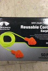 Pyramex Ear Plug |Triple Flange Reus NRR 24db | corded | single