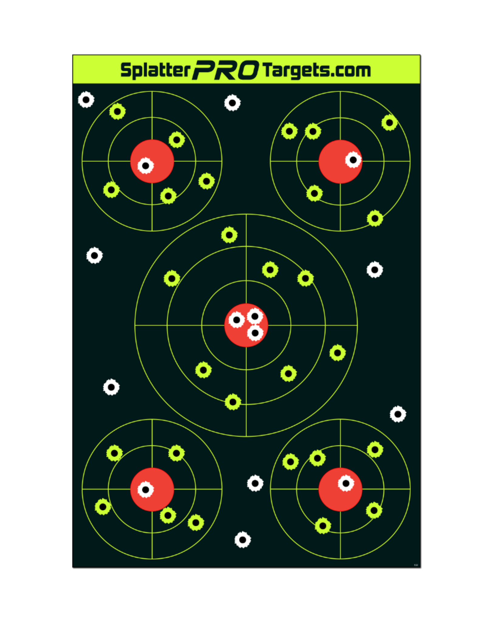 SplatterPro Targets SplatterPro 12x18 Multi Bullseye Target - pack of 25