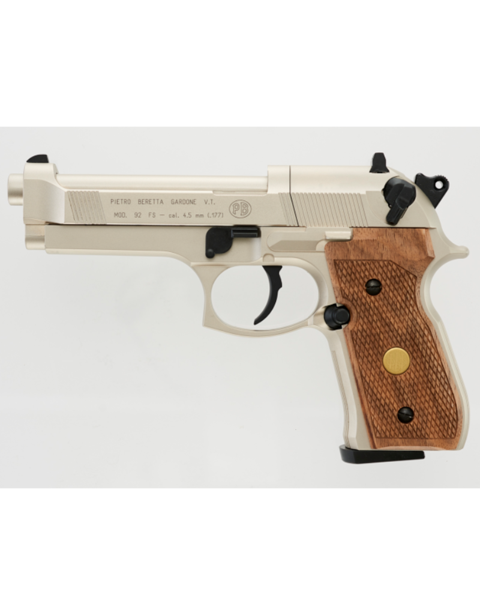 Beretta .177 Beretta M 92 FS | Nickel with Wood Grips by Umarex