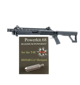 New England Airgun .68 Cal | 16 Rd | T4E HDX Paint / Pepperball Pump Action Shotgun w/ Power Up Kit Installed