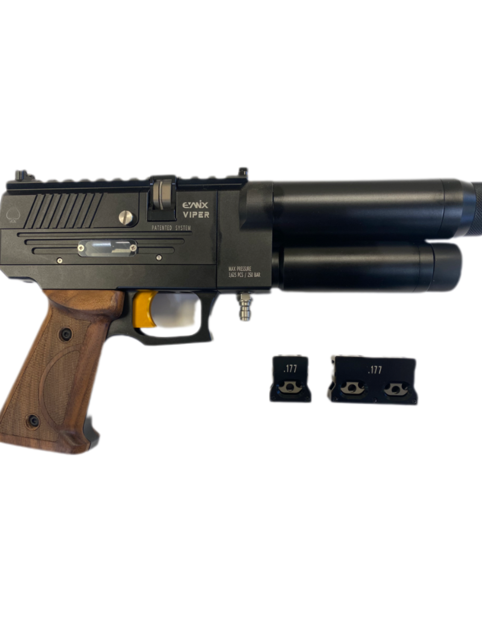 Evanix Evanix Viper .22 - Semi Auto Pellet Pistol - Gold trigger