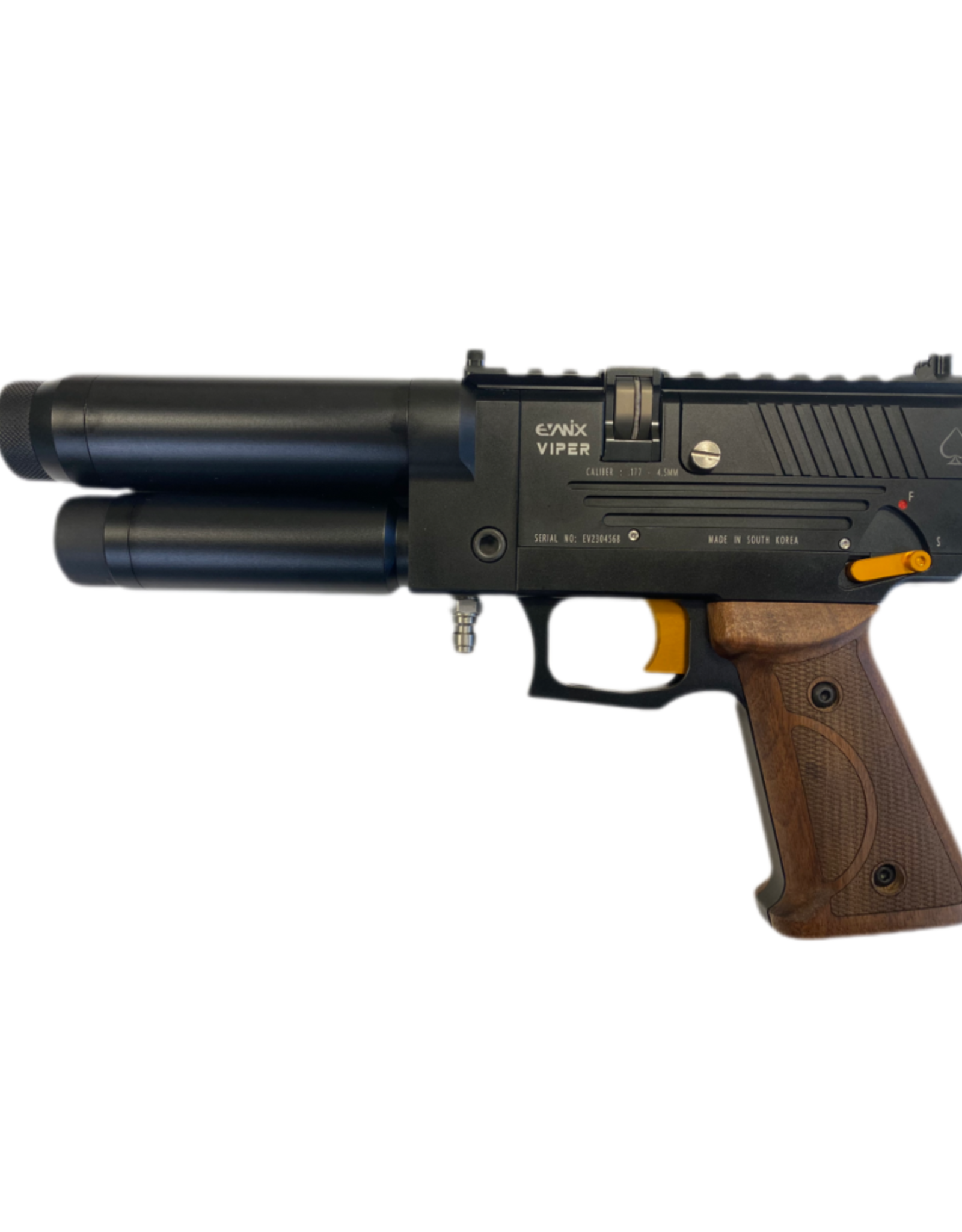 Evanix Evanix Viper .22 - Semi Auto Pellet Pistol - Gold trigger