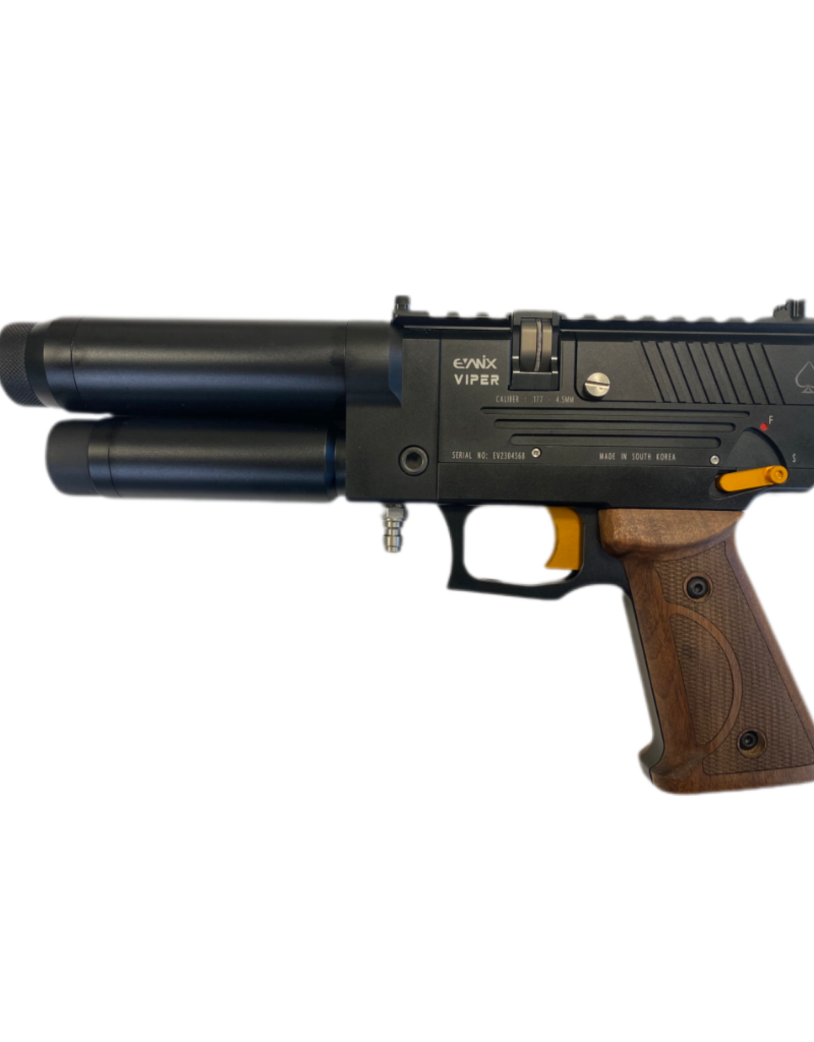 Evanix Evanix Viper .177 - Semi Auto Pellet Pistol - Gold trigger