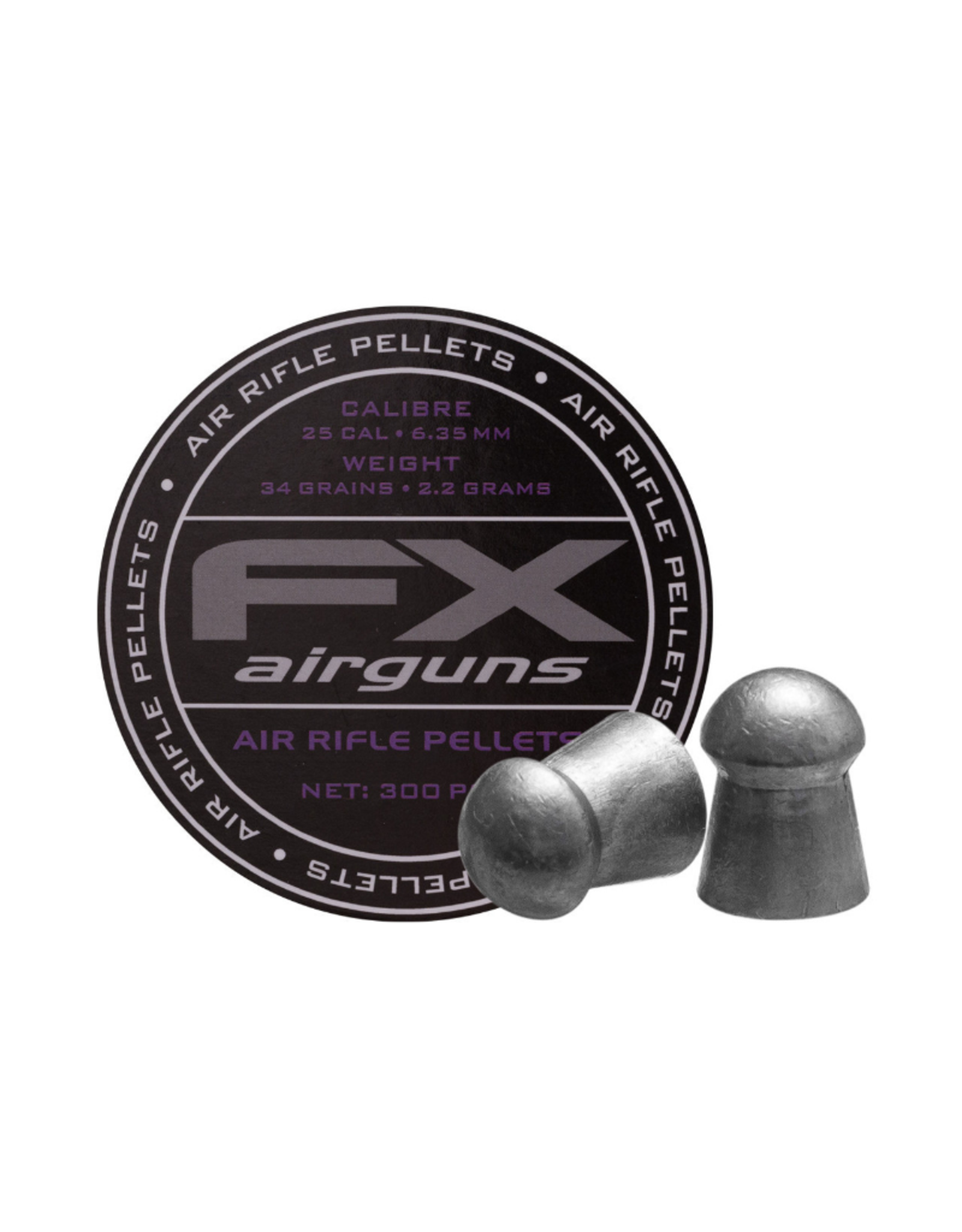 FX Airguns Case of .25 Cal | 34 Gr | 300 Rd | Lead Domed Pellets by FX
