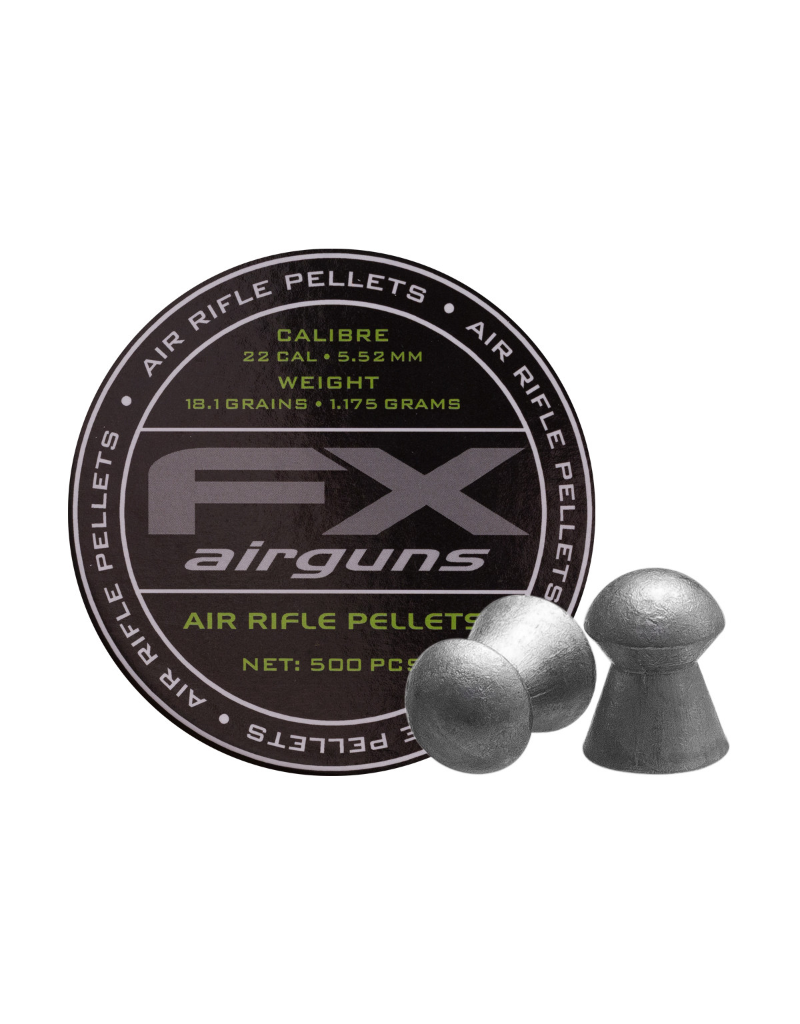 Case Of 22 Cal 18 1 Gr 500 Rd Lead Domed Pellets By FX New case-of-22-cal-18-1-gr-500-rd-lead-domed-pellets-by-fx-new