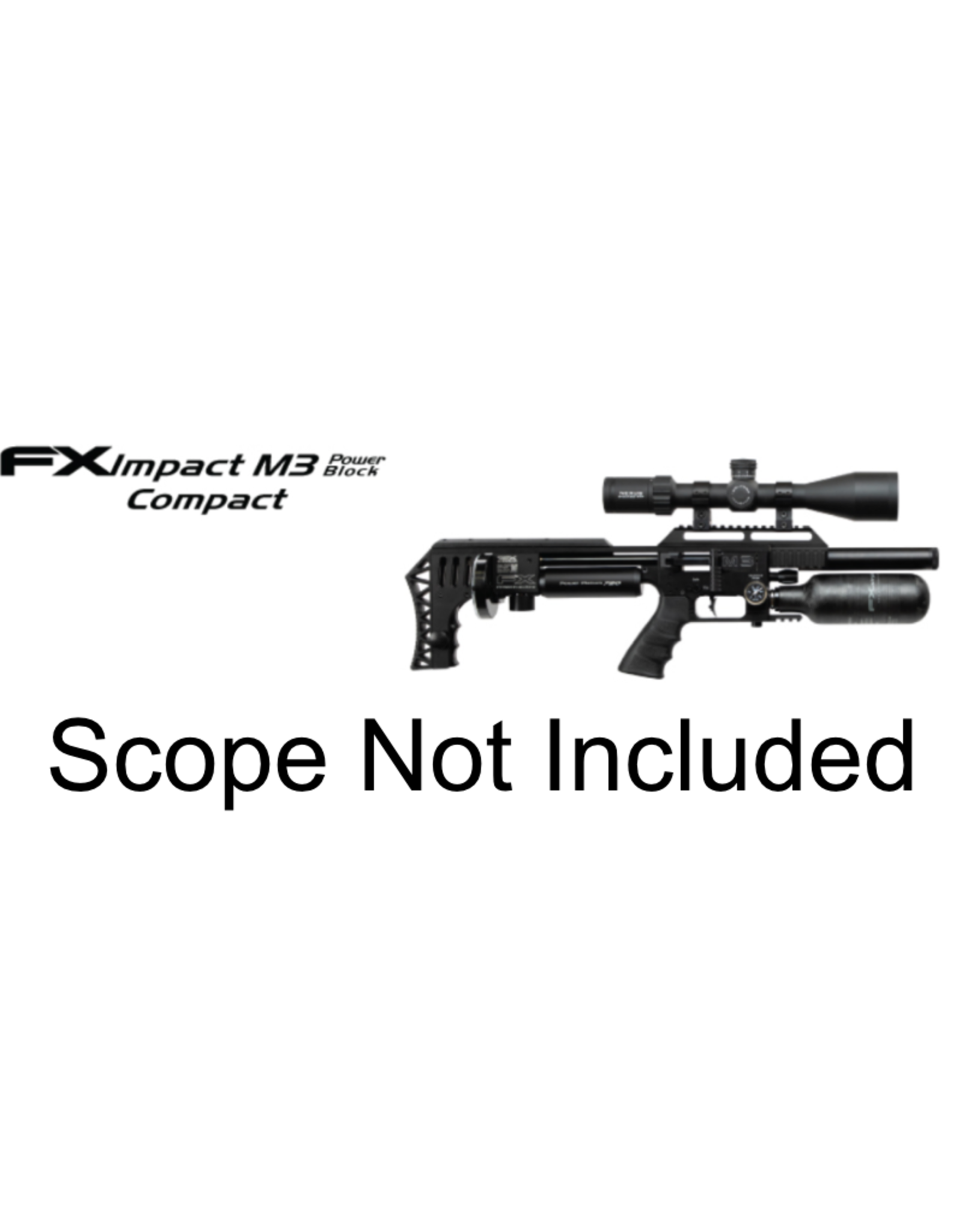 FX Airguns FX Impact M3, Black - Compact - .25 caliber - POWER BLOCK
