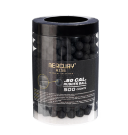 Mercury Rise .50 cal. Mercury Rise Self Defense TPE Rubber Ball Ammo for Training Pistol Paintball Gun (500 Counts Per Jar)