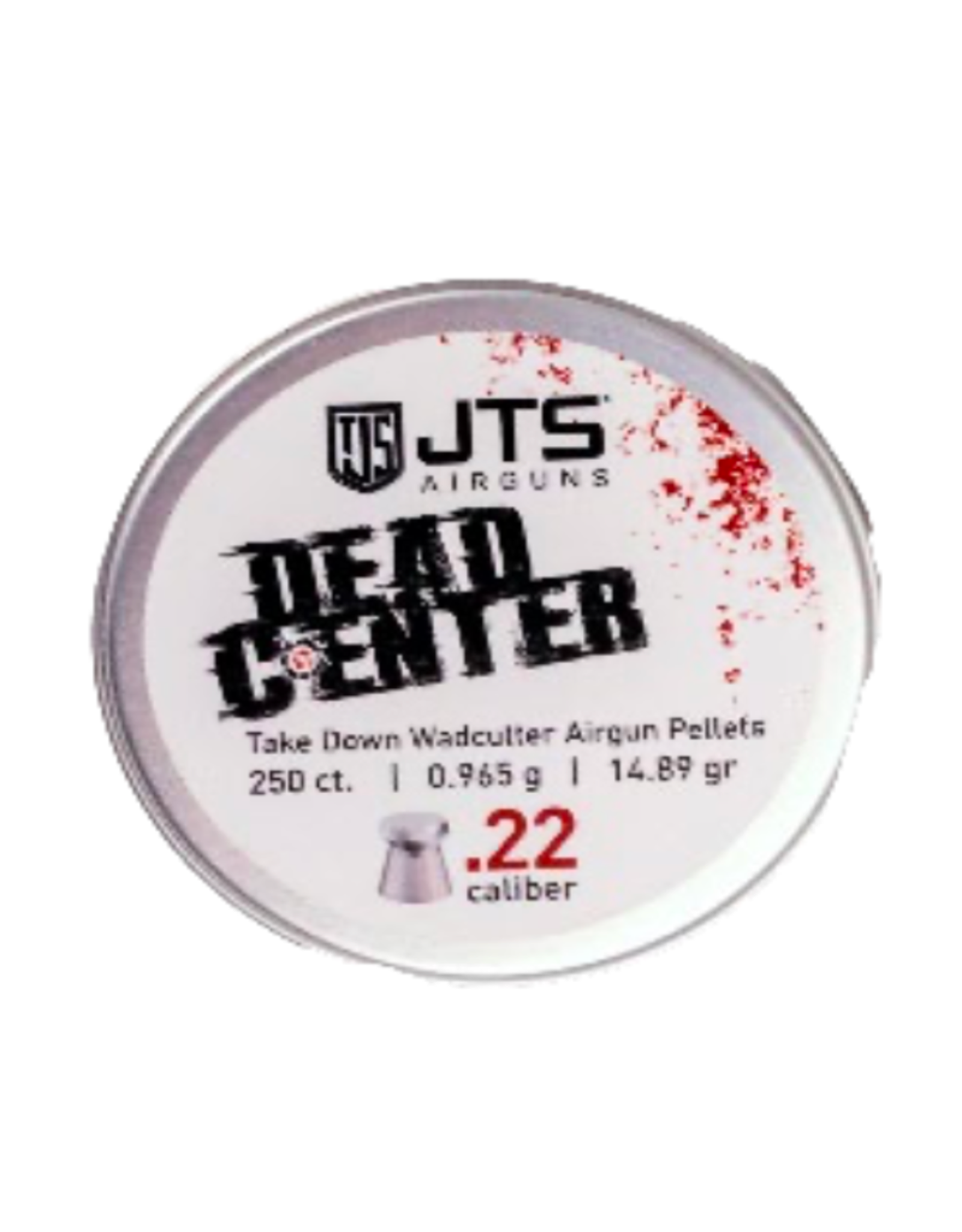 JTS JTS Dead Center Precision .22 cal, .965g (14.89 gr) Wadcutter pellets (250 ct)