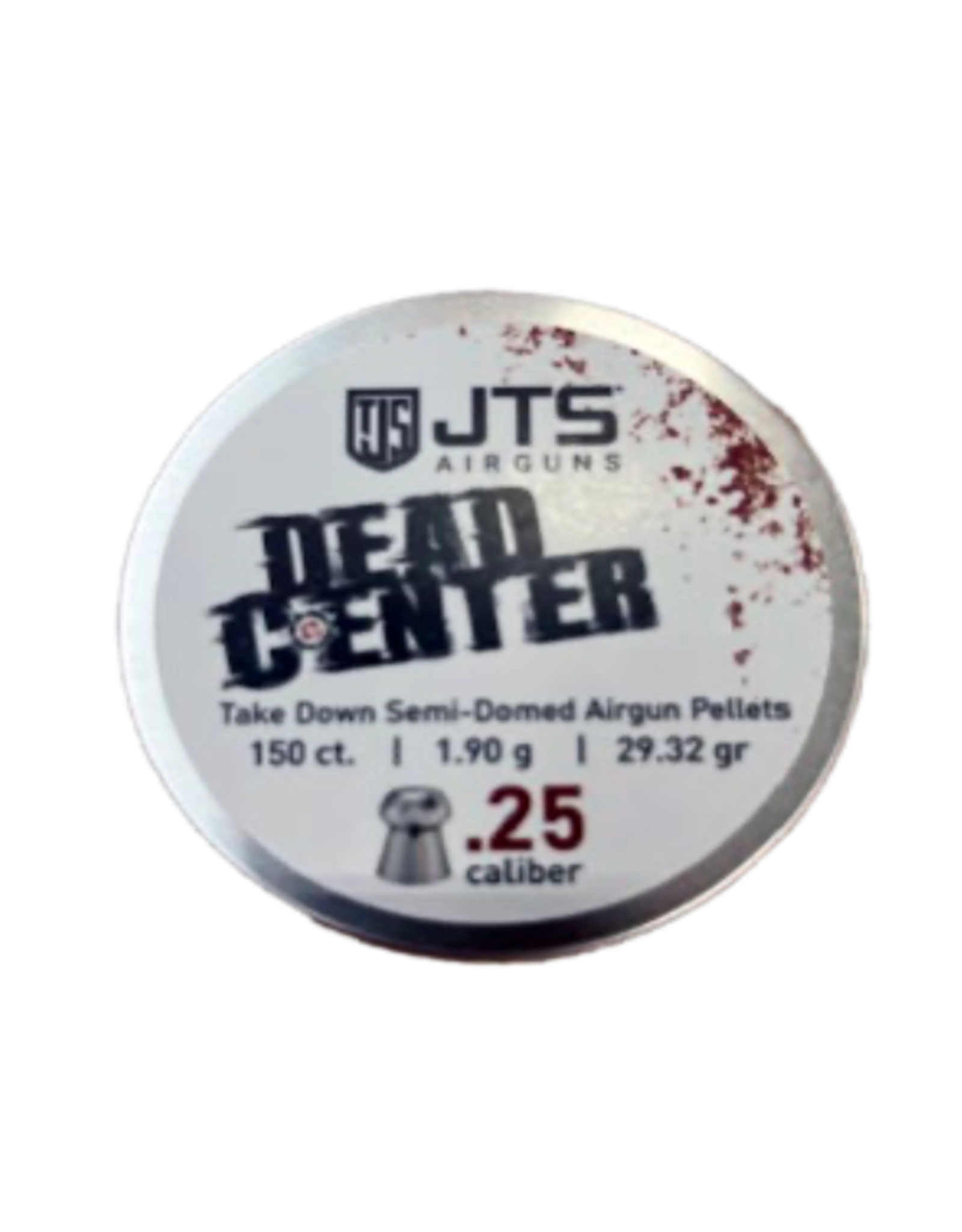 JTS JTS Dead Center Precision .25 cal, 1.900g (29.32 gr) Semi-Domed pellets (150 ct)
