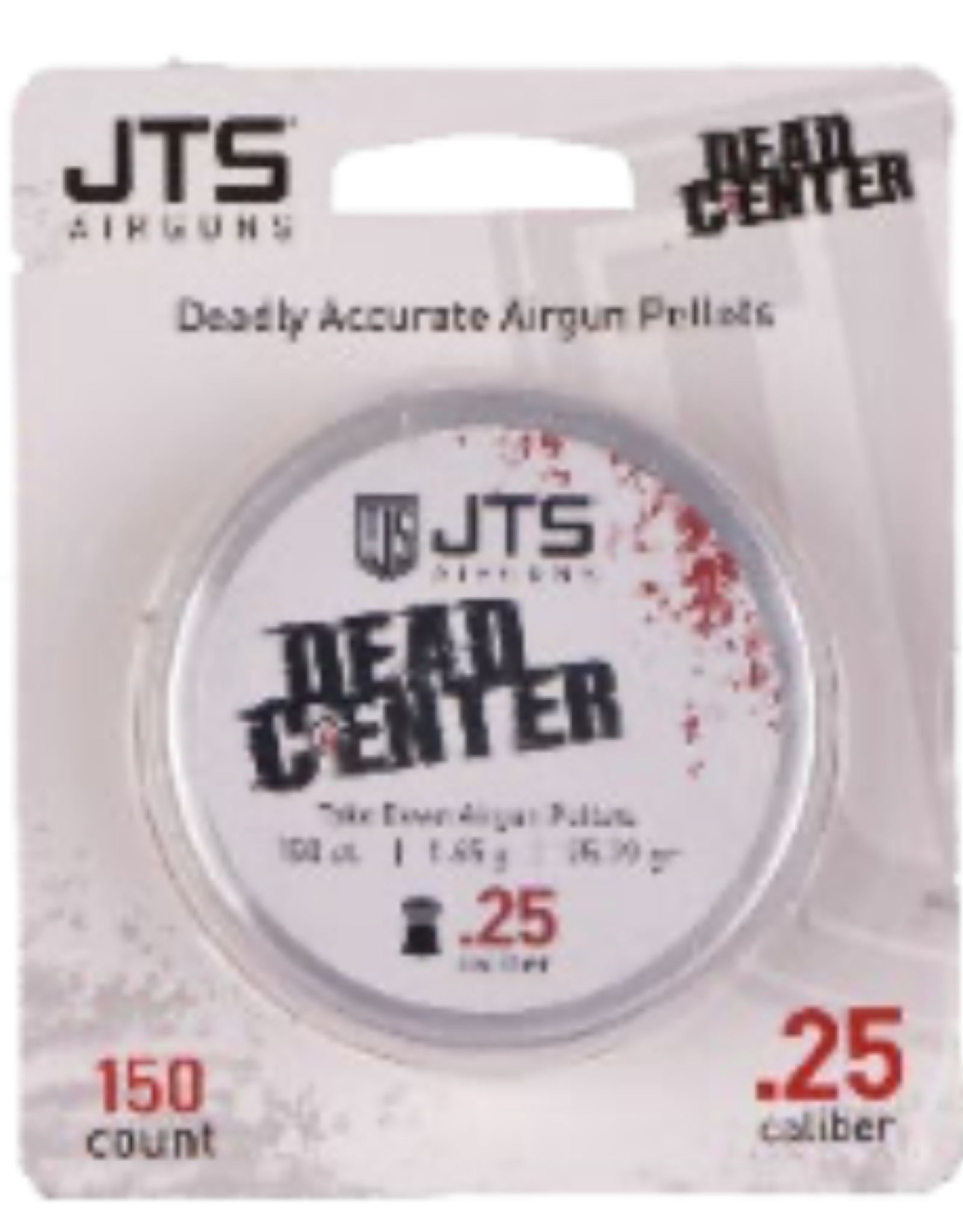 JTS JTS Dead Center Precision .25 cal, 1.645g (25.39 gr) Domed pellets (150 ct) Ind - JAC103