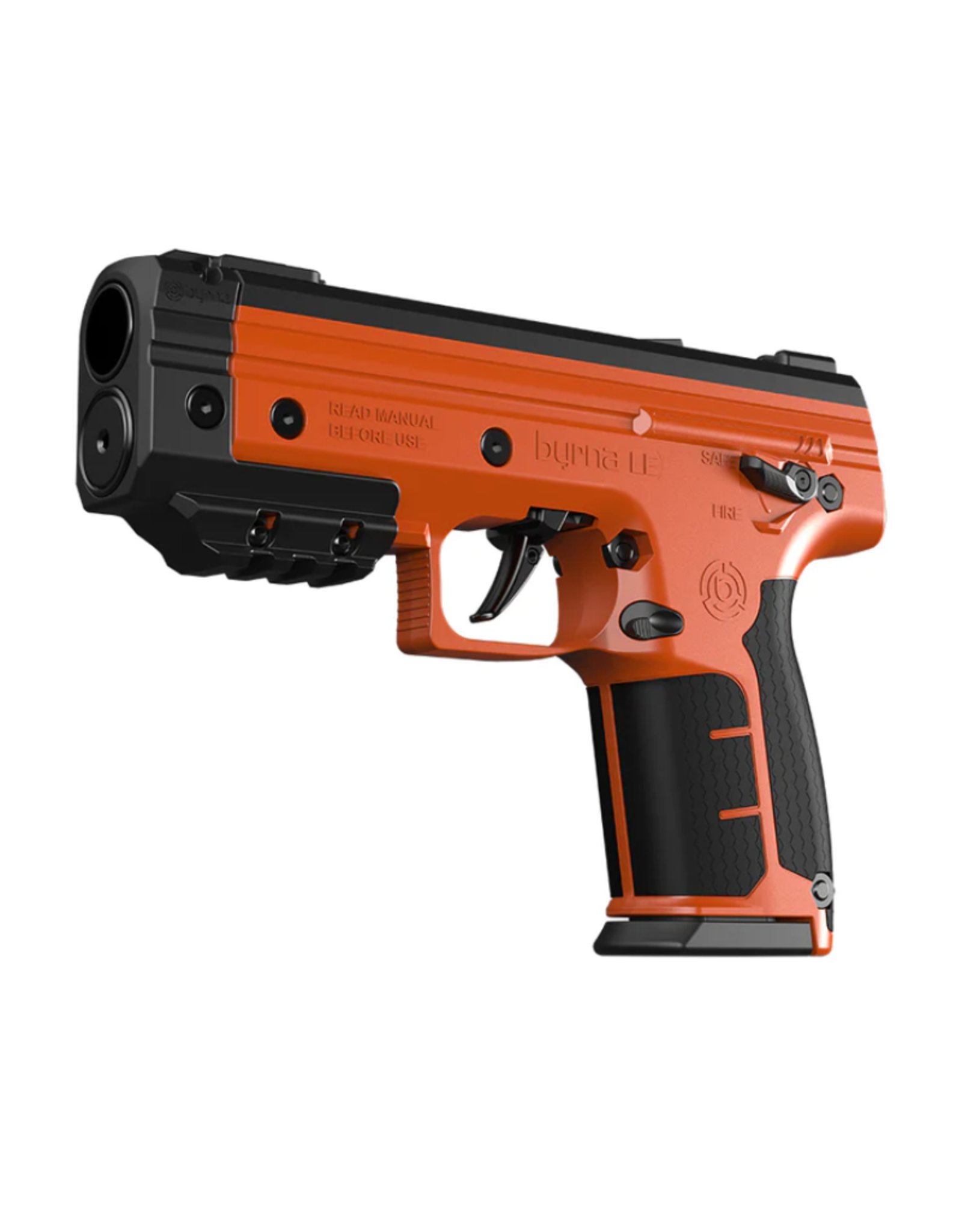 Byrna .68 Cal | 7 Rd | | White Optic Sights | LE Launcher Pepper | Orange | by Byrna