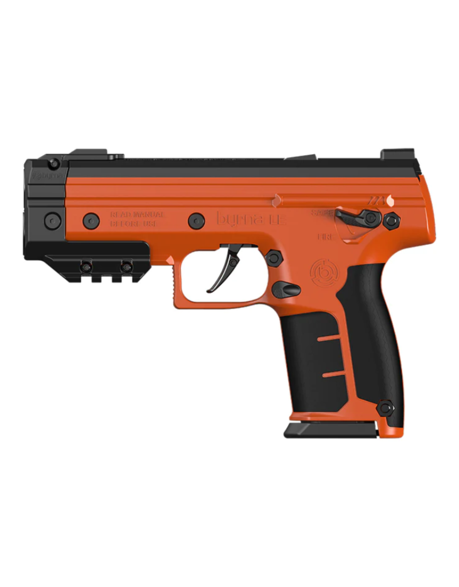 Byrna .68 Cal | 7 Rd | | White Optic Sights | LE Launcher Pepper | Orange | by Byrna