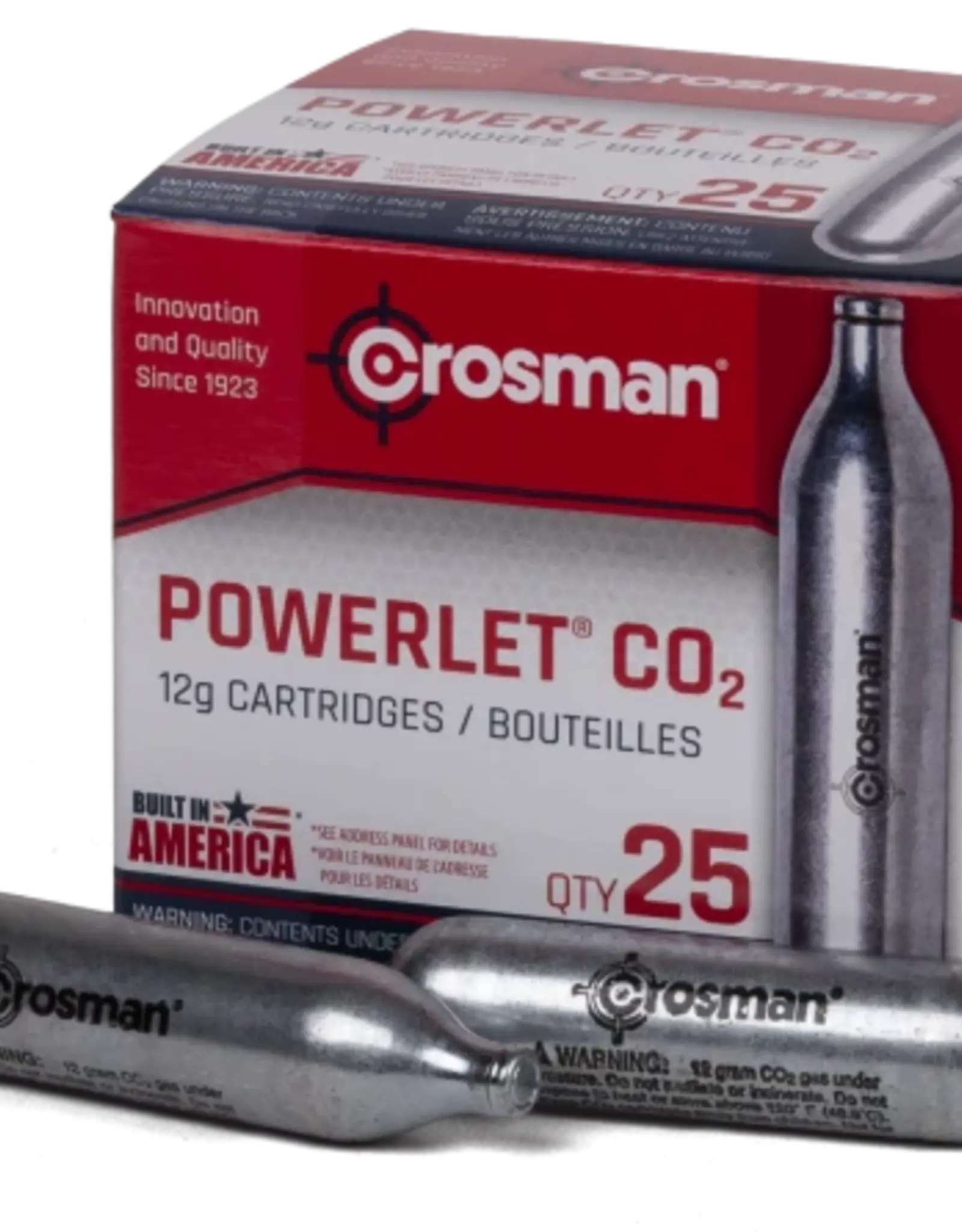 CROSMAN POWERLETT CO2 CARTRIDGES 25CT New England Airgun Inc