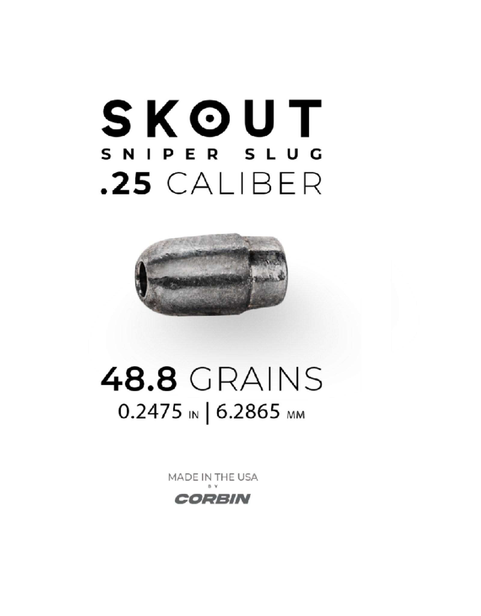 Corbin Corbin Swaged slugs - single tin | 100 Cout