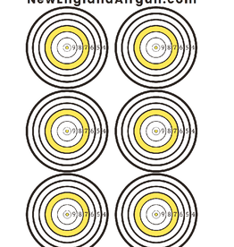 New England Airgun NEAG 100 yard Benchrest  Practice Target x20 Pack | 12inx18in format | ASA Dimensions