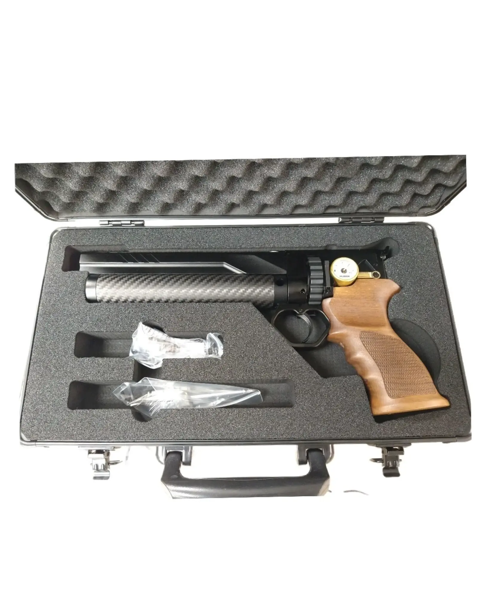 Huben .177 Huben GK1 Pistol V3 - Left or Right hand Compatible ( ambidextrous ) - Semi Automatic ,  fully adjustable power, air pistol. With threaded end cap for moderator.