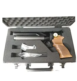 Huben .177 Huben GK1 Pistol V3 - Left or Right hand Compatible ( ambidextrous ) - Semi Automatic ,  fully adjustable power, air pistol. With threaded end cap for moderator.