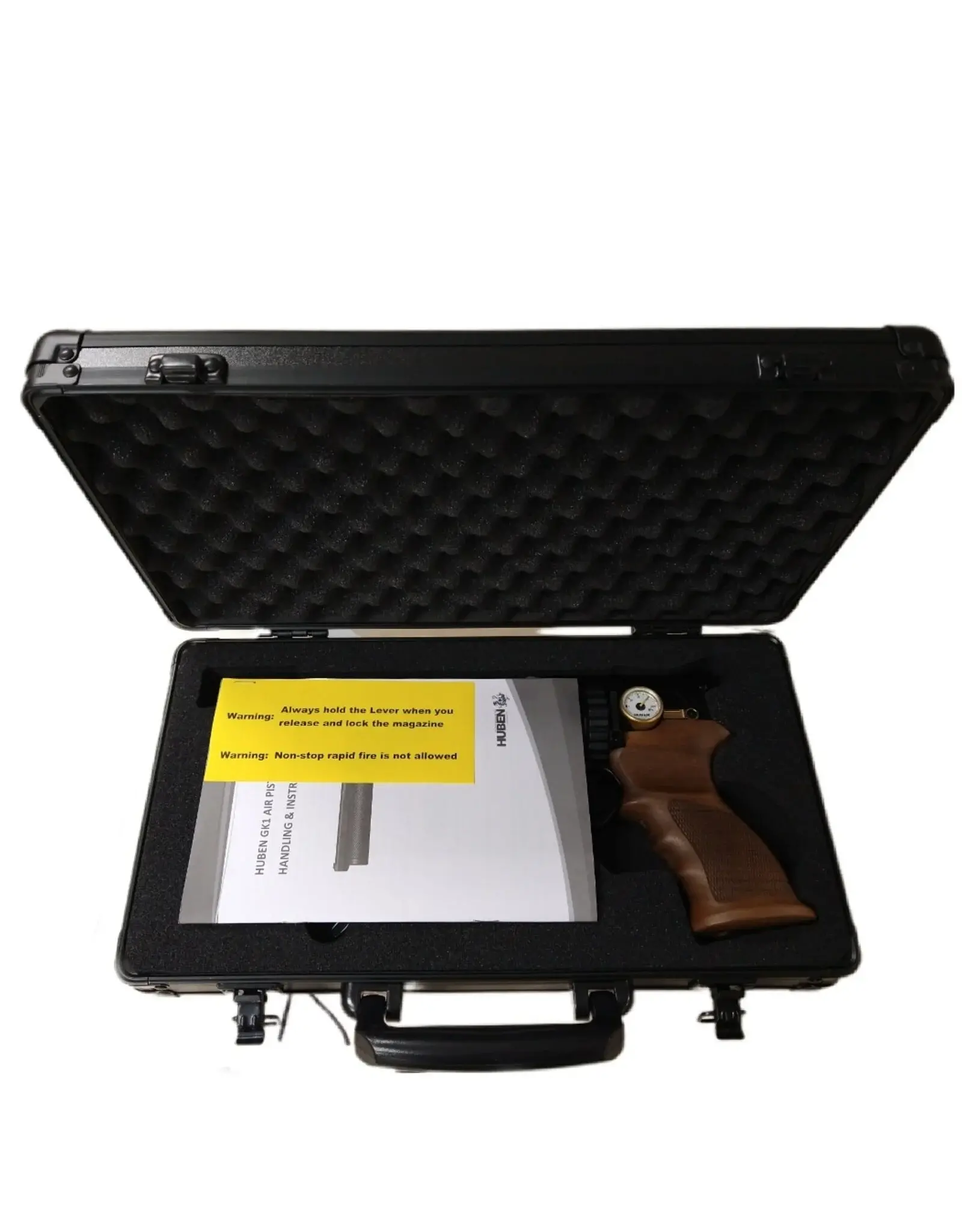 Huben .177 Huben GK1 Pistol V3 - Left or Right hand Compatible ( ambidextrous ) - Semi Automatic ,  fully adjustable power, air pistol. With threaded end cap for moderator.