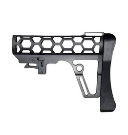 MCSGEARUP SKELETONIZED BUTSTOCK FOR 6 POSITION STOCK (BLACK ANODIZED ALUMINUM)