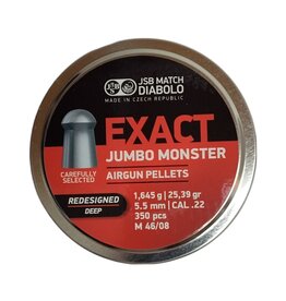JSB Exact Jumbo Monster .22 cal Redesigned Deep Skirt | 350 ct | 25.39 gr