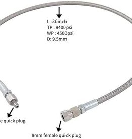 tuxing 4500 PSI braded line extension with male and femail quick disconnects | 36 inch |