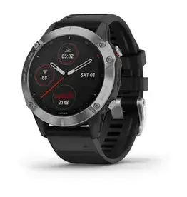 Garmin fenix® 6, Silver with Black Band