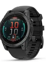 Garmin fenix® E – 47 mm, AMOLED, Slate Gray Steel with Black Silicone Band