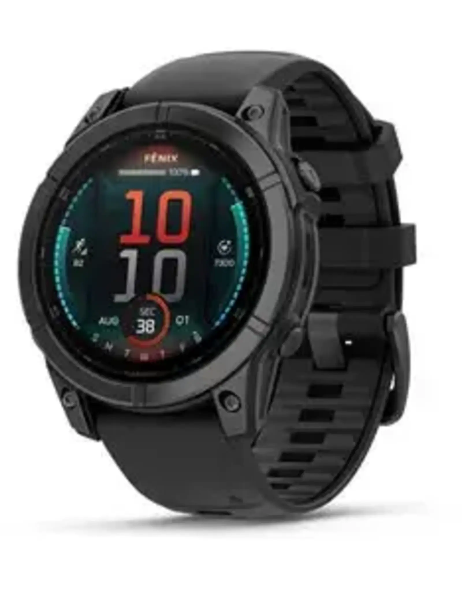 Garmin fenix® E – 47 mm, AMOLED, Slate Gray Steel with Black Silicone Band