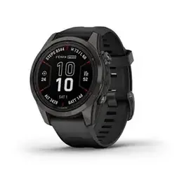 Garmin fēnix® 7S Pro – Sapphire Solar Edition, Carbon Gray DLC Titanium with Black Band